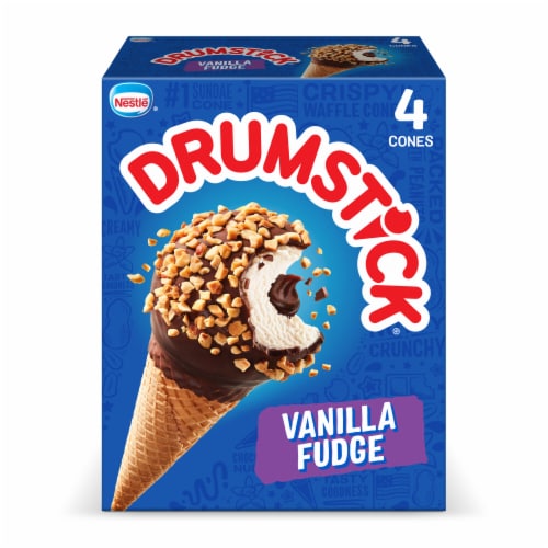 Drumstick® Vanilla Fudge Ice Cream Cones Perspective: back