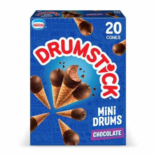Drumstick Mini Drums Chocolate Dessert Cones Perspective: back