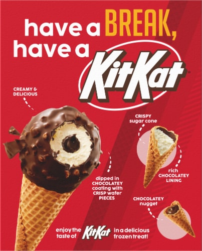 Drumstick Kit Kat® Frozen Dairy Dessert Cones Perspective: back