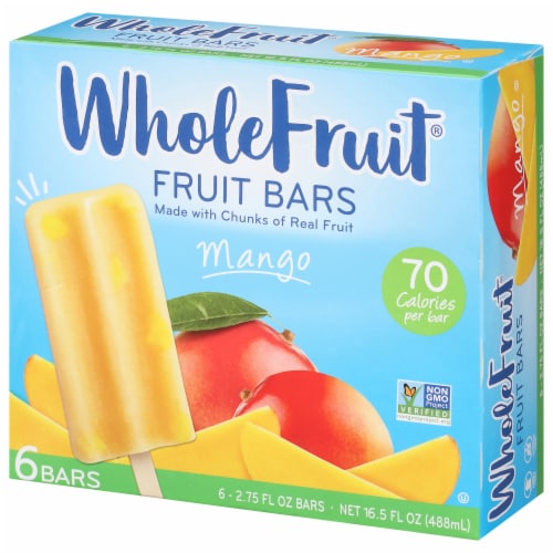 Whole Fruit Mango Fruit Bars 6 - 2.75 fl oz Bars Perspective: back