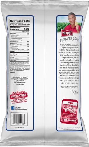 Herr's® Salt & Vinegar Potato Chips Perspective: back