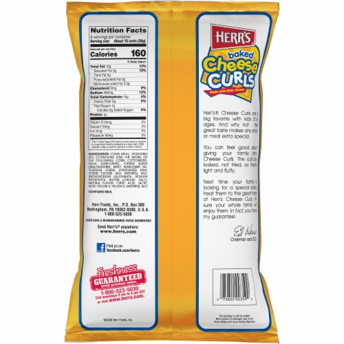 Herr's® Baked Cheese Curls Perspective: back