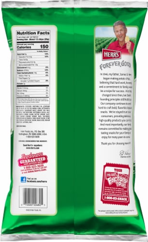 Herr's® Sour Cream & Onion Flavor Potato Chips Perspective: back
