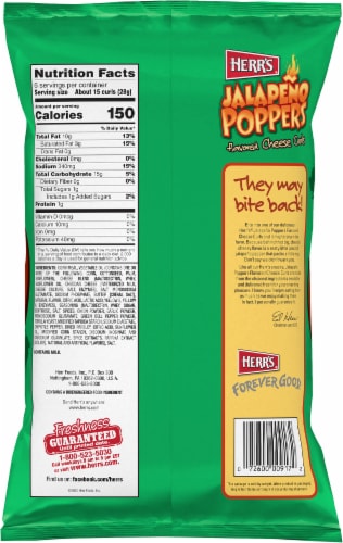 Herr's® Jalapeno Poppers Cheese Curls Perspective: back