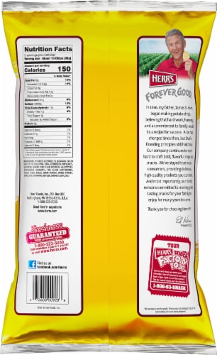 Herr's Barbecue Potato Chips Perspective: back