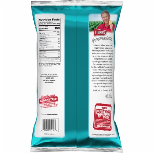 Herr's® Regular Crisp 'N Tasty Potato Chips Perspective: back