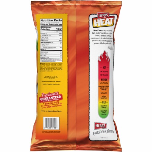 Herr's Red Hot Potato Chips Perspective: back