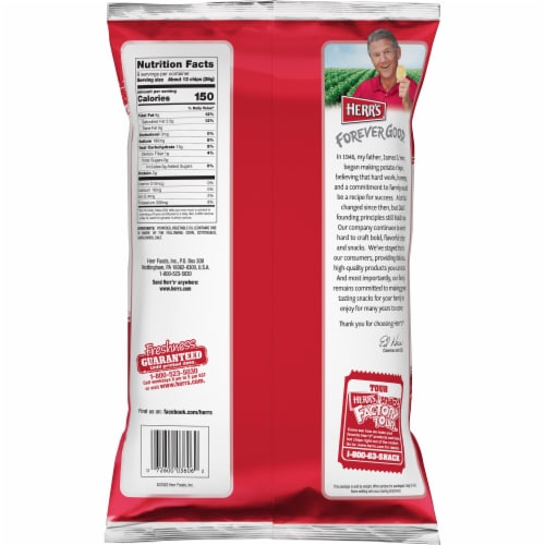 Herr's Ripple Potato Chips Perspective: back