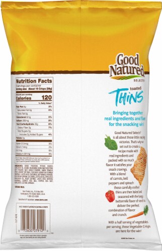 Good Natured Selects Gluten-free Baked Ranch Vegetable Crisps Perspective: back