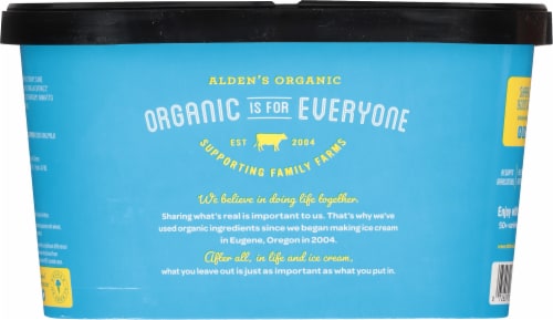 Alden's Organic French Vanilla Ice Cream Perspective: back