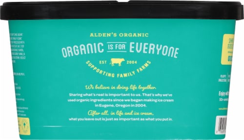 Alden's Organic Cookies & Cream Ice Cream Perspective: back