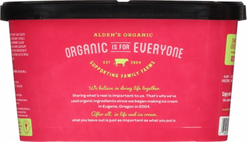 Alden's Organic® Strawberry Ice Cream Perspective: back