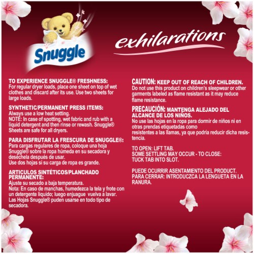Snuggle Exhilarations Cherry Blossom & Rosewood Fabric Softener Perspective: back