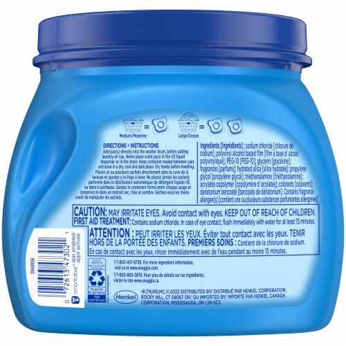 Snuggle Exhilarations Iris & Ocean Breeze Scent Booster Pacs Fabric Softener Perspective: back