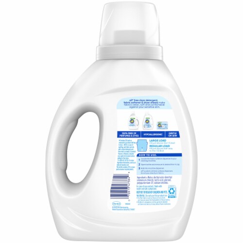All® Free and Clear Unscented Liquid Fabric Softener Perspective: back