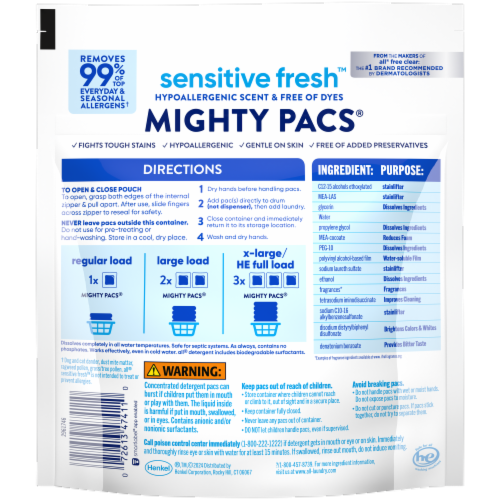All® Sensitive Fresh™ Spring Breeze Mighty Pacs® Perspective: back