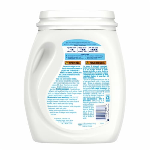 All Mighty Pacs With Stainlifters Free & Clear Laundry Detergent Pods Perspective: back