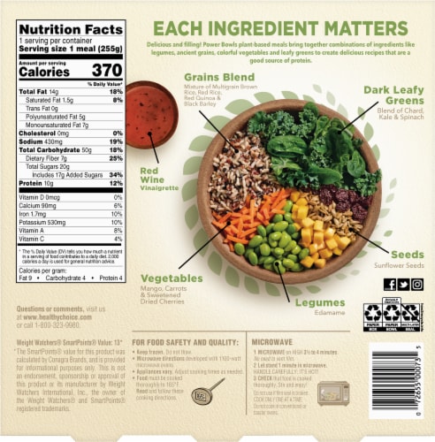 Healthy Choice Mango Edamame Power Bowls Perspective: back
