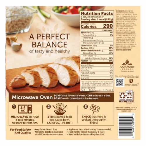 Healthy Choice Cafe Steamers General Tso's Spicy Chicken Frozen Meal Perspective: back