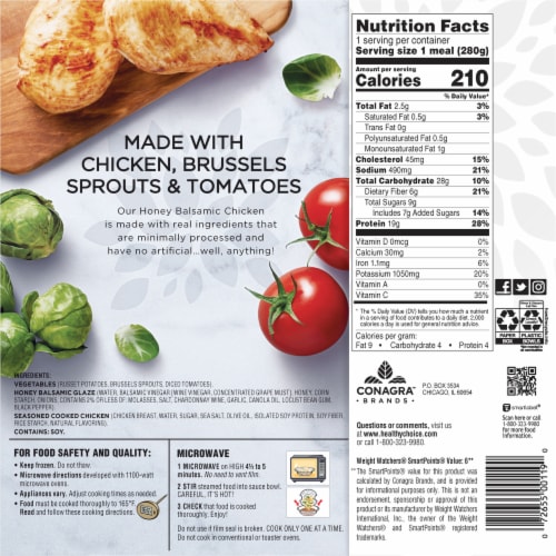 Healthy Choice Simply Steamers Honey Balsamic Chicken Frozen Meal Perspective: back