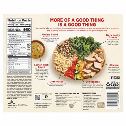 Healthy Choice Max Protein Bowl Lemon Herb Chicken Frozen Meal