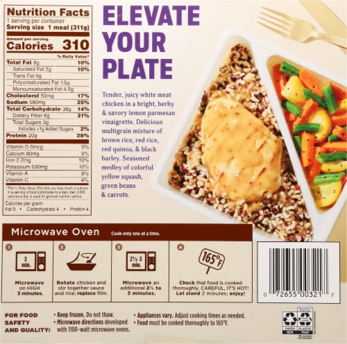 Healthy Choice® Lemon Parmesan Chicken Meal Perspective: back