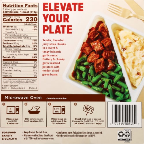 Healthy Choice® Balsamic Garlic Steak Frozen Meal Perspective: back