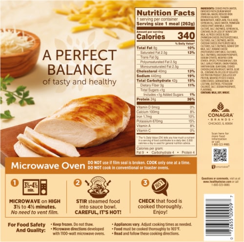 Healthy Choice® Cafe Steamers® Chicken Alfredo Frozen Meal Bowl Perspective: back
