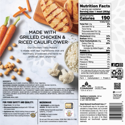 Healthy Choice® Simply Steamers Chicken Tikka Masala Frozen Meal Perspective: back