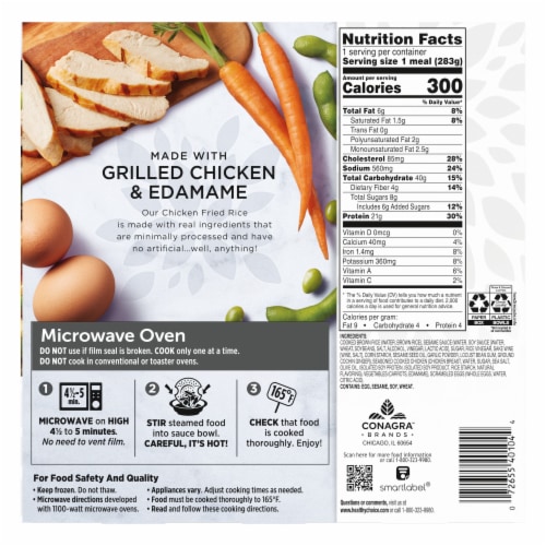 Healthy Choice Simply Steamers Chicken Fried Rice Frozen Meal Perspective: back