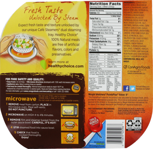 Healthy Choice Cafe Steamers Portabella Marsala Pasta Perspective: back