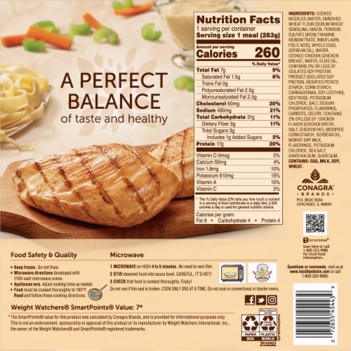 Healthy Choice Cafe Steamers Creamy Chicken & Noodles Perspective: back