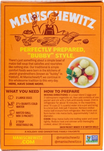 Manischewitz® Matzo Ball Mix Perspective: back