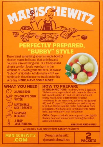 Manischewitz® Matzo Ball & Soup Mix Perspective: back