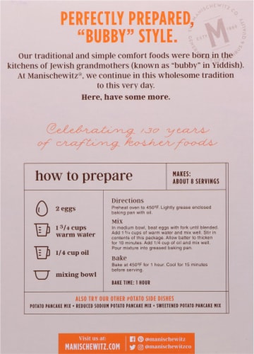 Manischewitz® Potato Kugel Mix Perspective: back