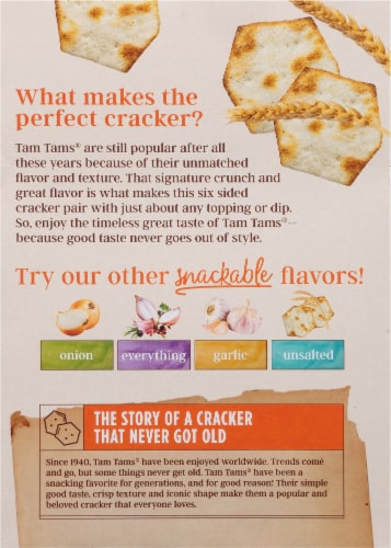 Manischewitz Tam Tams Original Snack Crackers Perspective: back