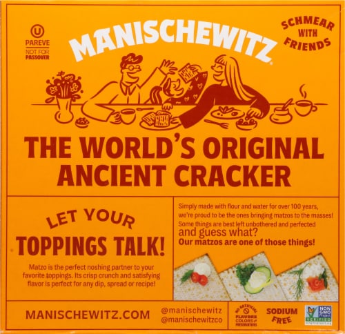 Manischewitz® Unsalted Thin Matzos Perspective: back