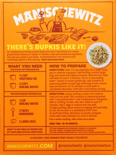 Manischewitz® Homestyle Stuffing Mix Perspective: back