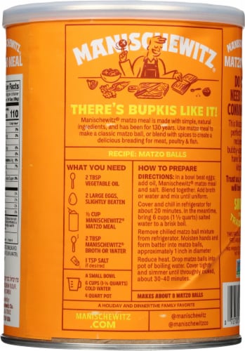 Manischewitz® Matzo Meal Perspective: back