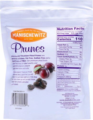 Manischewitz® Dried Pitted Prunes Perspective: back