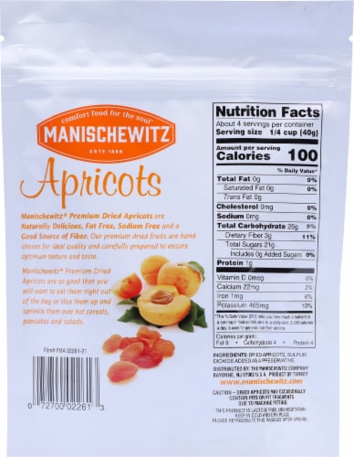 Manischewitz® Dried Apricots Perspective: back