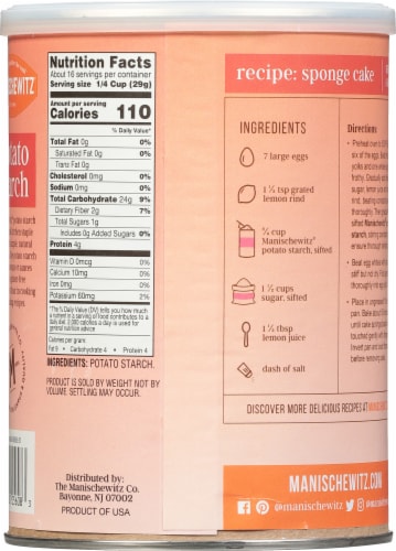 Manischewitz® Gluten-Free Potato Starch Perspective: back