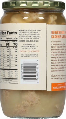 Manischewitz Fishlets in Liquid Broth Perspective: back