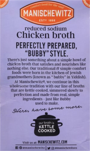 Manischewitz® Reduced Sodium Chicken Broth Perspective: back