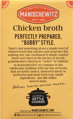 Manischewitz® Chicken Broth Perspective: back