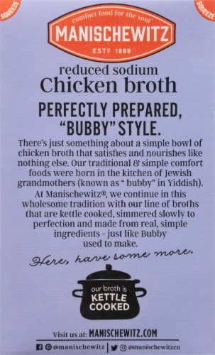 Manischewitz® Reduced Sodium Chicken Broth Perspective: back