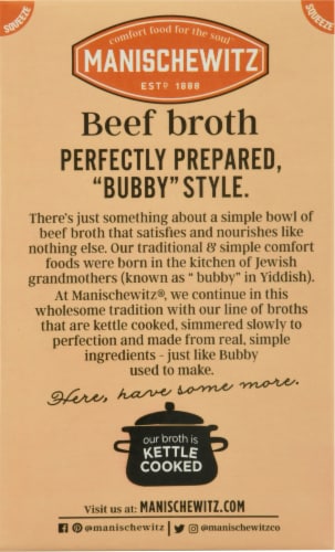 Manischewitz® Beef Broth Perspective: back