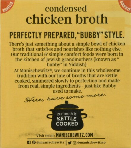 Manischewitz® Chicken Condensed Broth Perspective: back