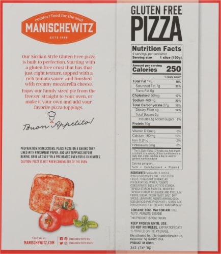 Manischewitz Gluten Free Margherita Pizza Perspective: back