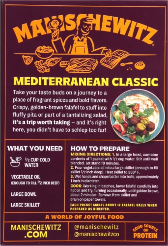 Manischewitz Mediterranean Falafel Snack Mix Perspective: back